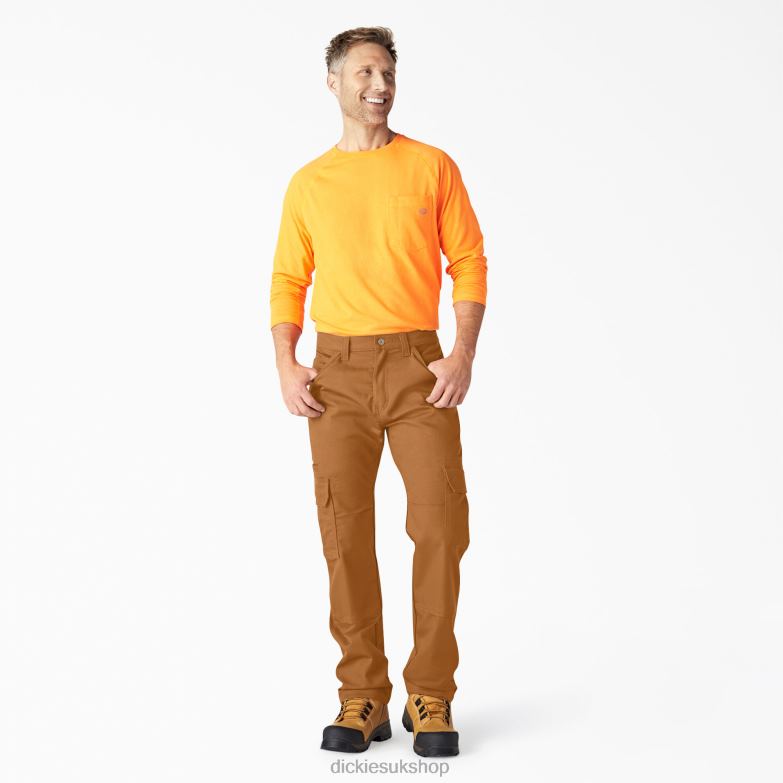 DuraTech Ranger Duck Cargo Pants Men Dickies Brown Duck (BD) 88T84184 Apparel