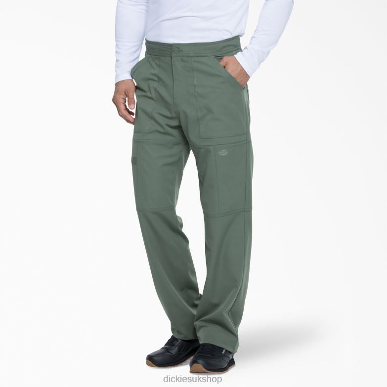 Dynamix Cargo Scrub Pants Men Dickies Olive Green (OLI) 88T841279 Apparel