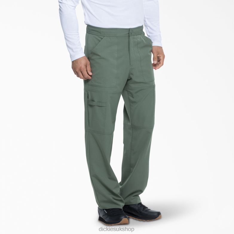 Dynamix Cargo Scrub Pants Men Dickies Olive Green (OLI) 88T841279 Apparel
