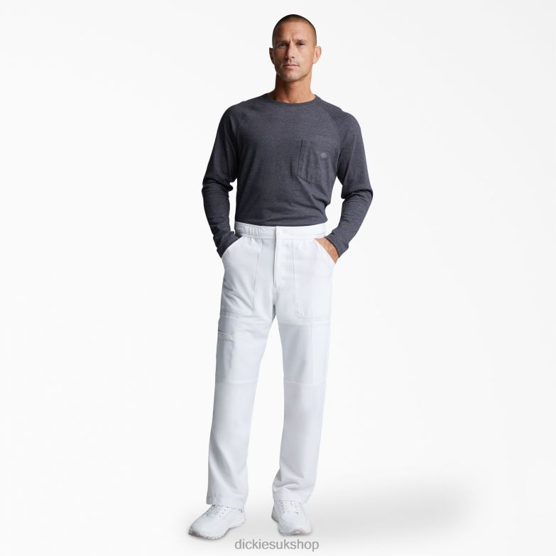 Dynamix Cargo Scrub Pants Men Dickies White (DWH) 88T841274 Apparel