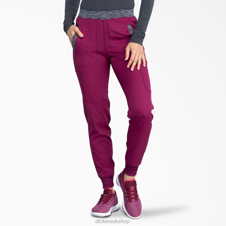 Dynamix Jogger Scrub Pants Women Dickies Wine (WIN) 88T842591 Apparel