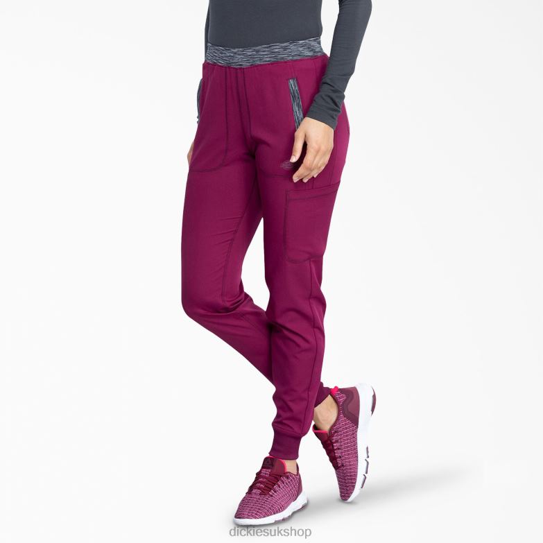 Dynamix Jogger Scrub Pants Women Dickies Wine (WIN) 88T842591 Apparel