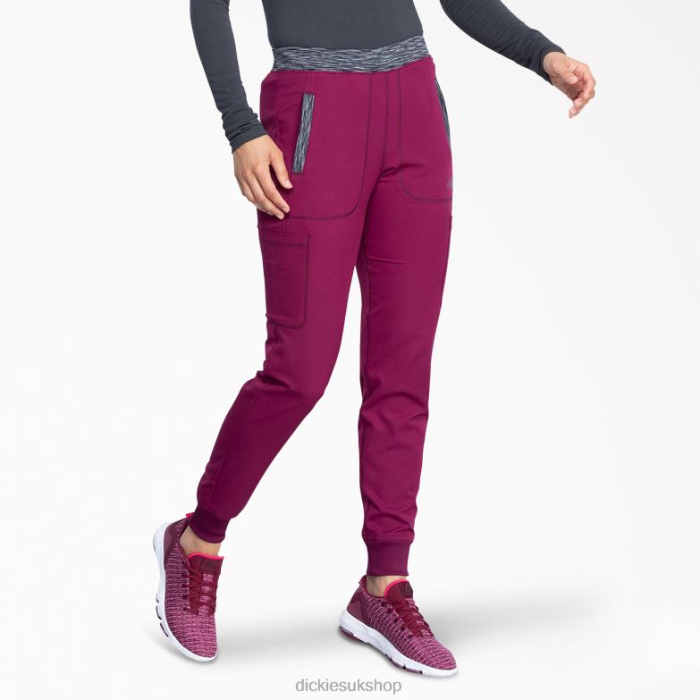 Dynamix Jogger Scrub Pants Women Dickies Wine (WIN) 88T842591 Apparel