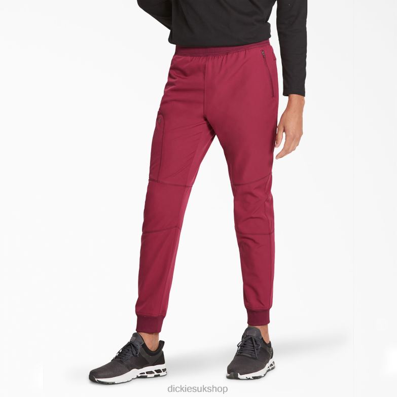 Dynamix Natural Rise Jogger Scrub Pants Men Dickies Wine (WIN) 88T841399 Apparel