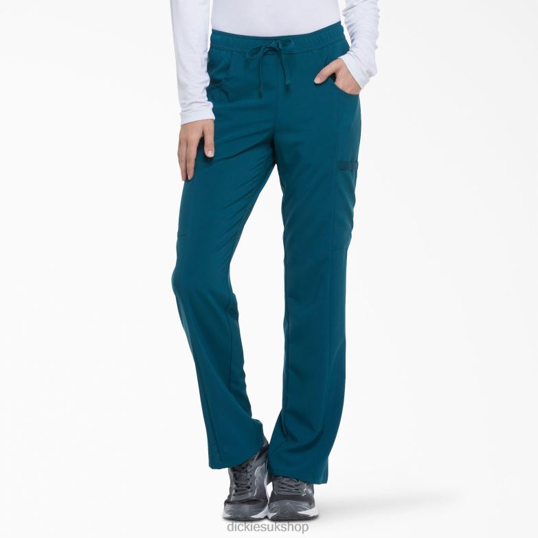 EDS Essentials Contemporary Fit Scrub Pants Women Dickies Caribbean Blue (CRB) 88T842567 Apparel