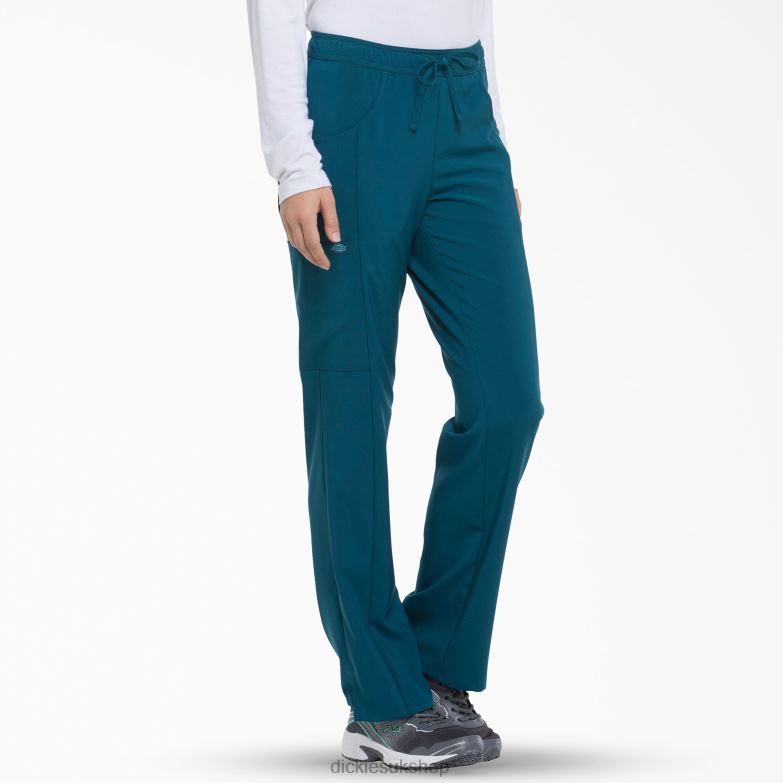 EDS Essentials Contemporary Fit Scrub Pants Women Dickies Caribbean Blue (CRB) 88T842567 Apparel