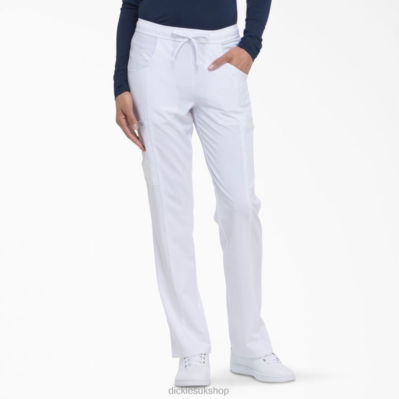 EDS Essentials Contemporary Fit Scrub Pants Women Dickies White (DWH) 88T842569 Apparel