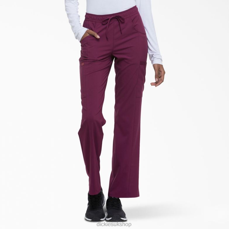 EDS Essentials Contemporary Fit Scrub Pants Women Dickies Wine (WIN) 88T842577 Apparel