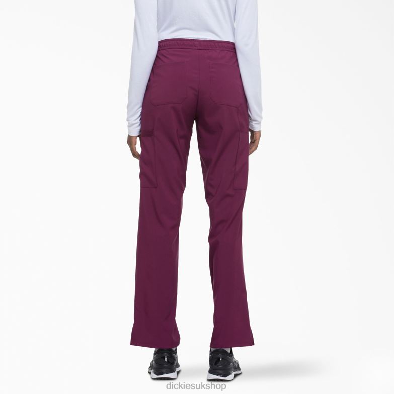 EDS Essentials Contemporary Fit Scrub Pants Women Dickies Wine (WIN) 88T842577 Apparel