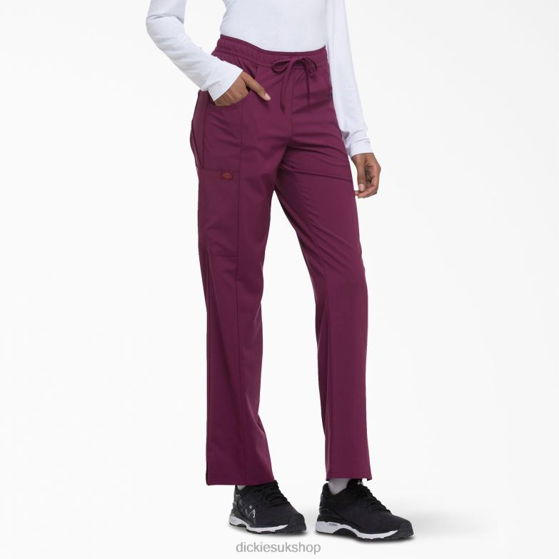 EDS Essentials Contemporary Fit Scrub Pants Women Dickies Wine (WIN) 88T842577 Apparel