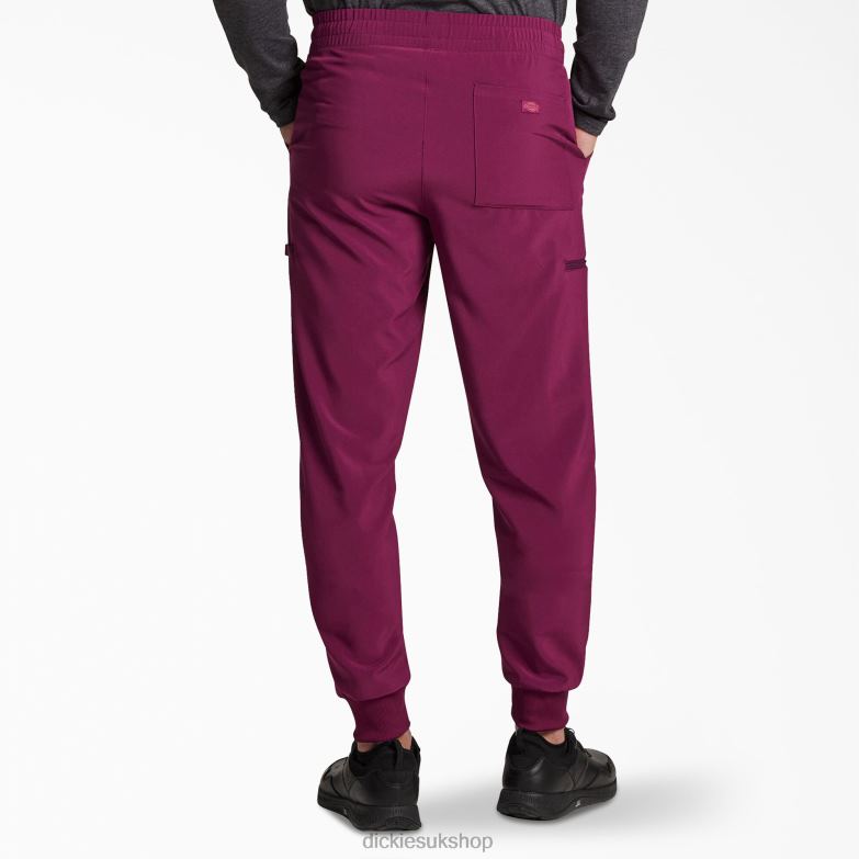 EDS Essentials Mid Rise Jogger Scrub Pants Men Dickies Wine (WIN) 88T841428 Apparel