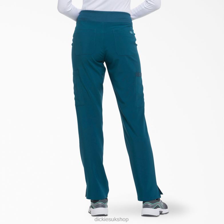 EDS Essentials Tapered Leg Cargo Scrub Pants Women Dickies Caribbean Blue (CRB) 88T842492 Apparel