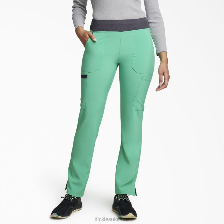 EDS Essentials Tapered Leg Cargo Scrub Pants Women Dickies Emerald Ocean (EDC) 88T842495 Apparel