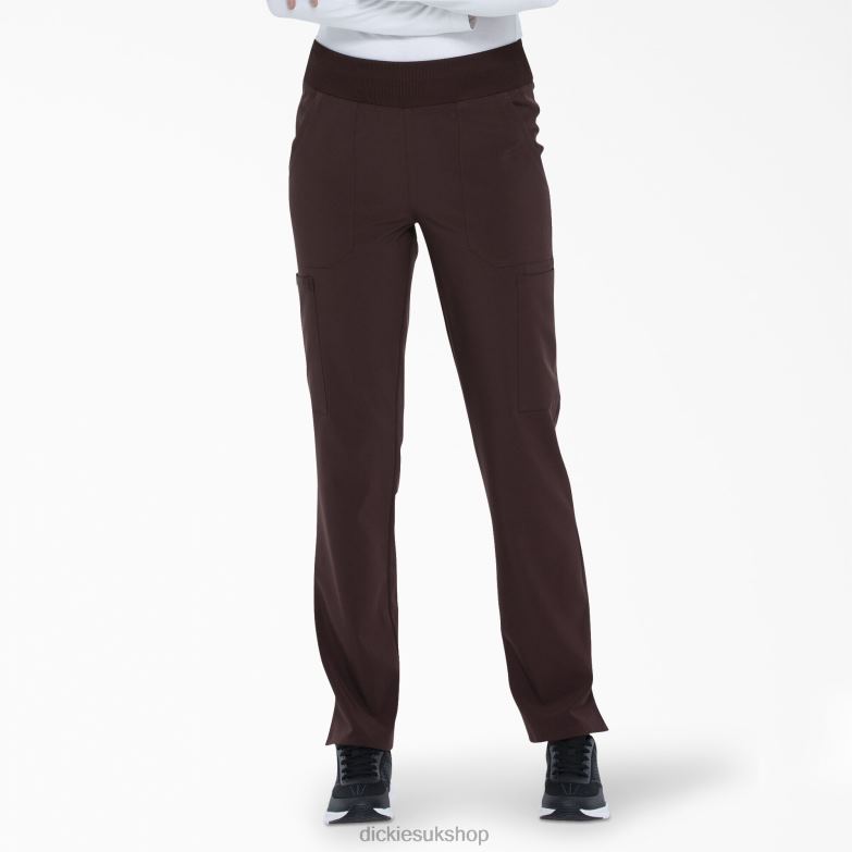 EDS Essentials Tapered Leg Cargo Scrub Pants Women Dickies Espresso (ESR) 88T842497 Apparel