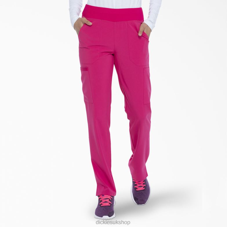 EDS Essentials Tapered Leg Cargo Scrub Pants Women Dickies Hot Pink (HPK) 88T842501 Apparel