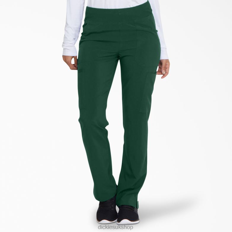 EDS Essentials Tapered Leg Cargo Scrub Pants Women Dickies Hunter Green (HTR) 88T842502 Apparel