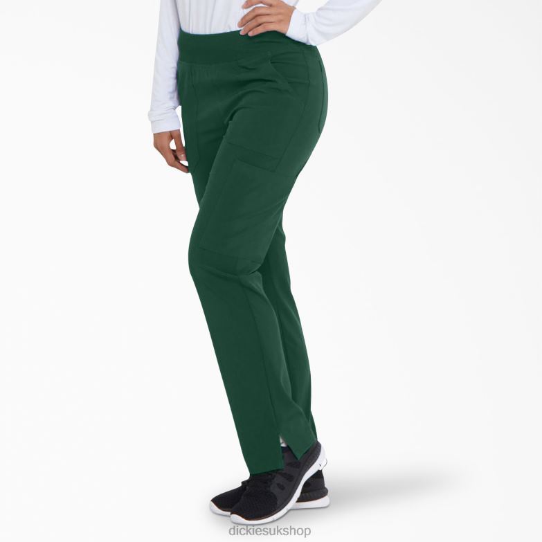 EDS Essentials Tapered Leg Cargo Scrub Pants Women Dickies Hunter Green (HTR) 88T842502 Apparel