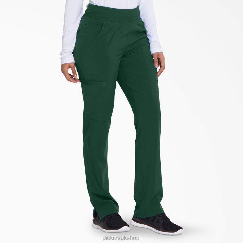 EDS Essentials Tapered Leg Cargo Scrub Pants Women Dickies Hunter Green (HTR) 88T842502 Apparel