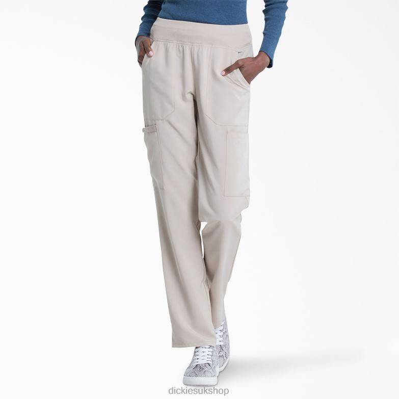 EDS Essentials Tapered Leg Cargo Scrub Pants Women Dickies Khaki (KH) 88T842503 Apparel