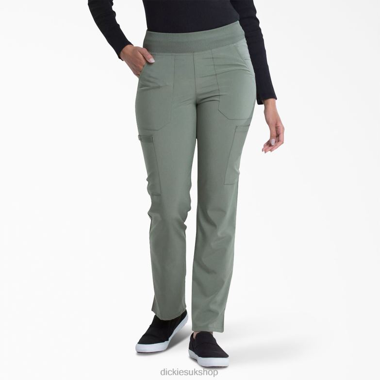 EDS Essentials Tapered Leg Cargo Scrub Pants Women Dickies Olive Green (OLI) 88T842505 Apparel