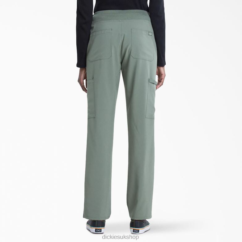 EDS Essentials Tapered Leg Cargo Scrub Pants Women Dickies Olive Green (OLI) 88T842505 Apparel