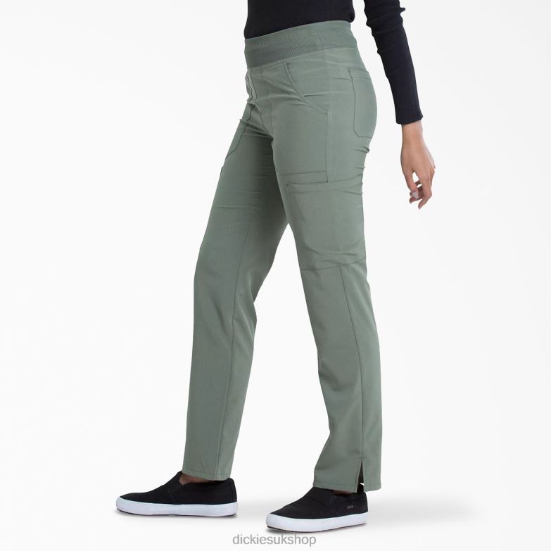 EDS Essentials Tapered Leg Cargo Scrub Pants Women Dickies Olive Green (OLI) 88T842505 Apparel