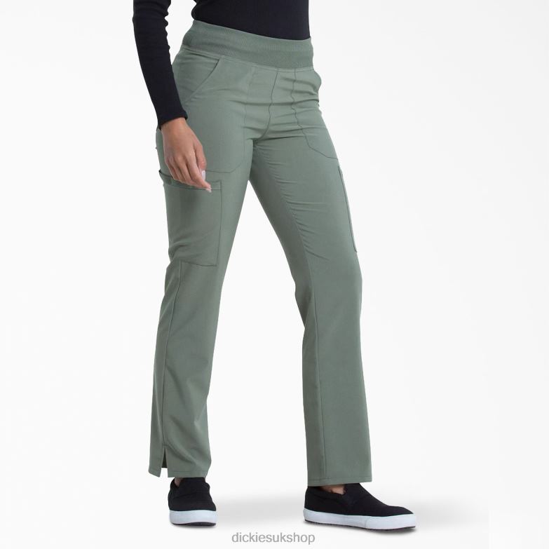 EDS Essentials Tapered Leg Cargo Scrub Pants Women Dickies Olive Green (OLI) 88T842505 Apparel