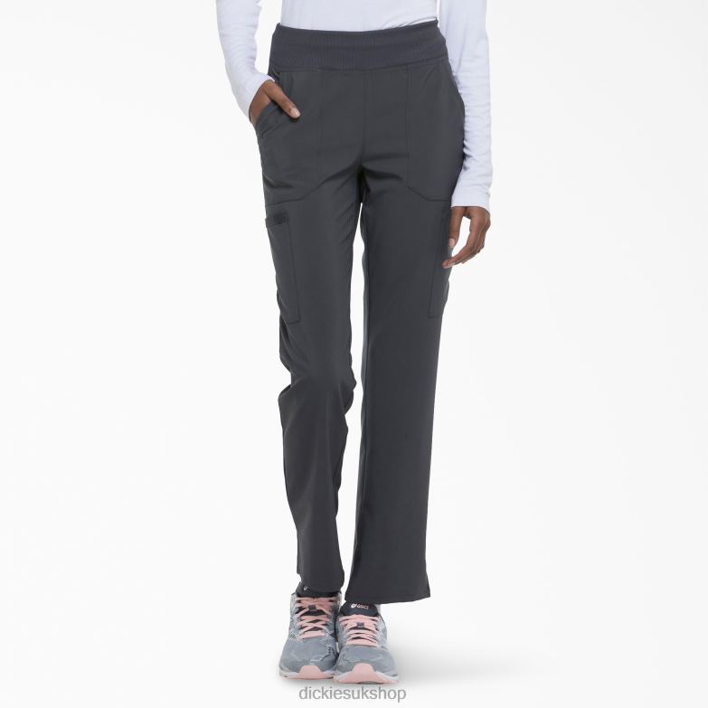 EDS Essentials Tapered Leg Cargo Scrub Pants Women Dickies Pewter Gray (PEW) 88T842506 Apparel