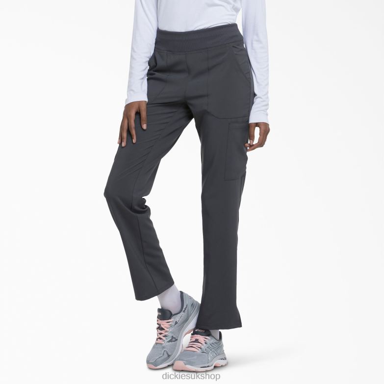 EDS Essentials Tapered Leg Cargo Scrub Pants Women Dickies Pewter Gray (PEW) 88T842506 Apparel