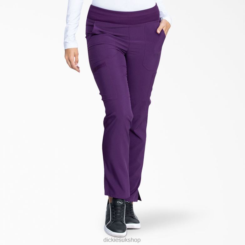 EDS Essentials Tapered Leg Cargo Scrub Pants Women Dickies Purple Eggplant (EGG) 88T842496 Apparel