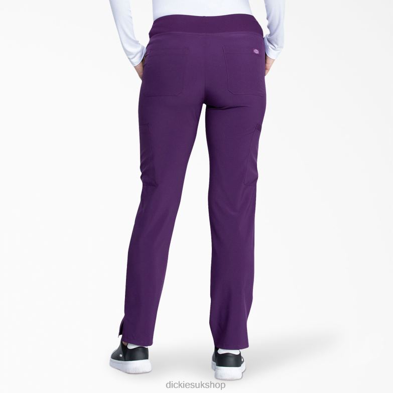 EDS Essentials Tapered Leg Cargo Scrub Pants Women Dickies Purple Eggplant (EGG) 88T842496 Apparel