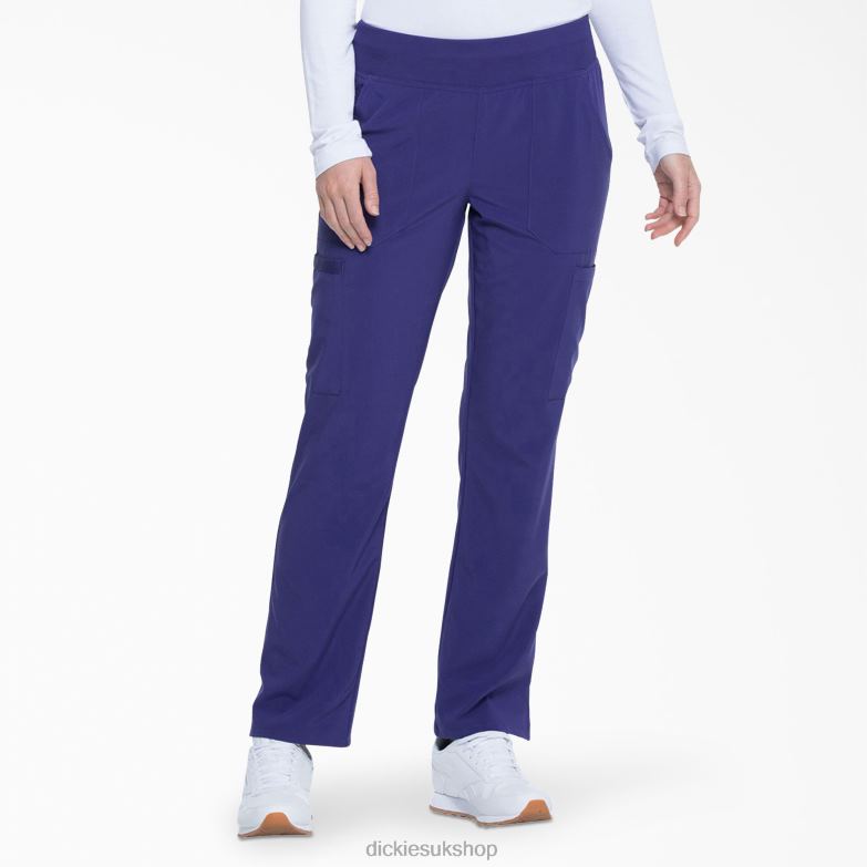 EDS Essentials Tapered Leg Cargo Scrub Pants Women Dickies Purple Grape (GP) 88T842499 Apparel