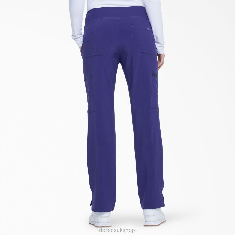 EDS Essentials Tapered Leg Cargo Scrub Pants Women Dickies Purple Grape (GP) 88T842499 Apparel