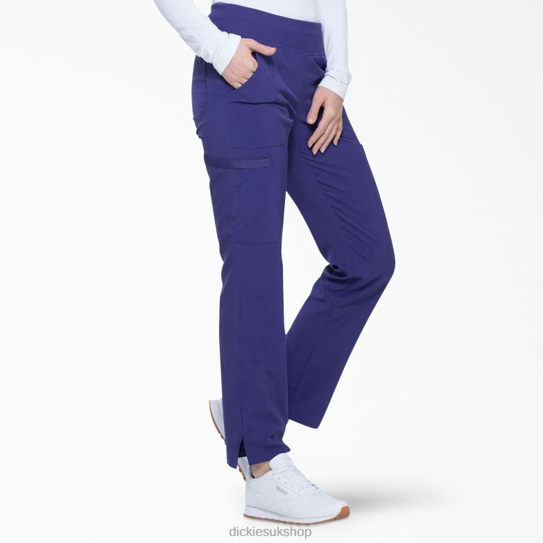 EDS Essentials Tapered Leg Cargo Scrub Pants Women Dickies Purple Grape (GP) 88T842499 Apparel