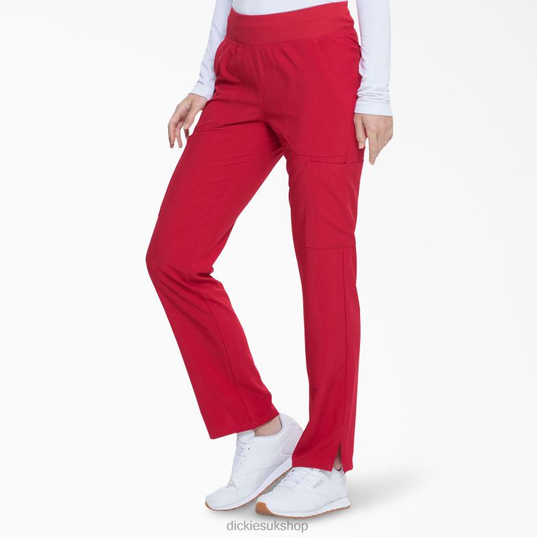 EDS Essentials Tapered Leg Cargo Scrub Pants Women Dickies Red (RD) 88T842508 Apparel