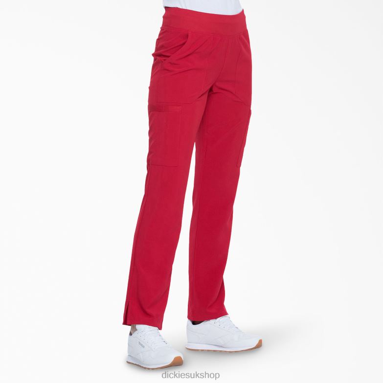 EDS Essentials Tapered Leg Cargo Scrub Pants Women Dickies Red (RD) 88T842508 Apparel