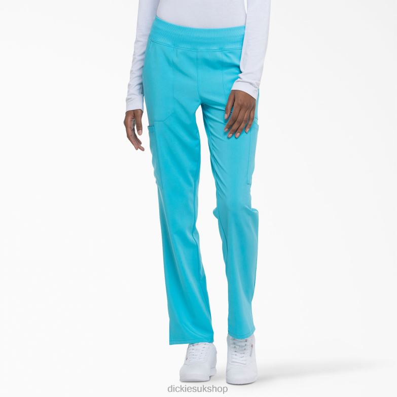 EDS Essentials Tapered Leg Cargo Scrub Pants Women Dickies Turquoise (TQ) 88T842509 Apparel