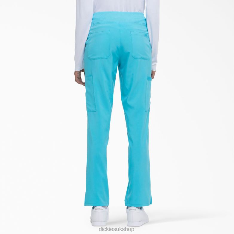 EDS Essentials Tapered Leg Cargo Scrub Pants Women Dickies Turquoise (TQ) 88T842509 Apparel
