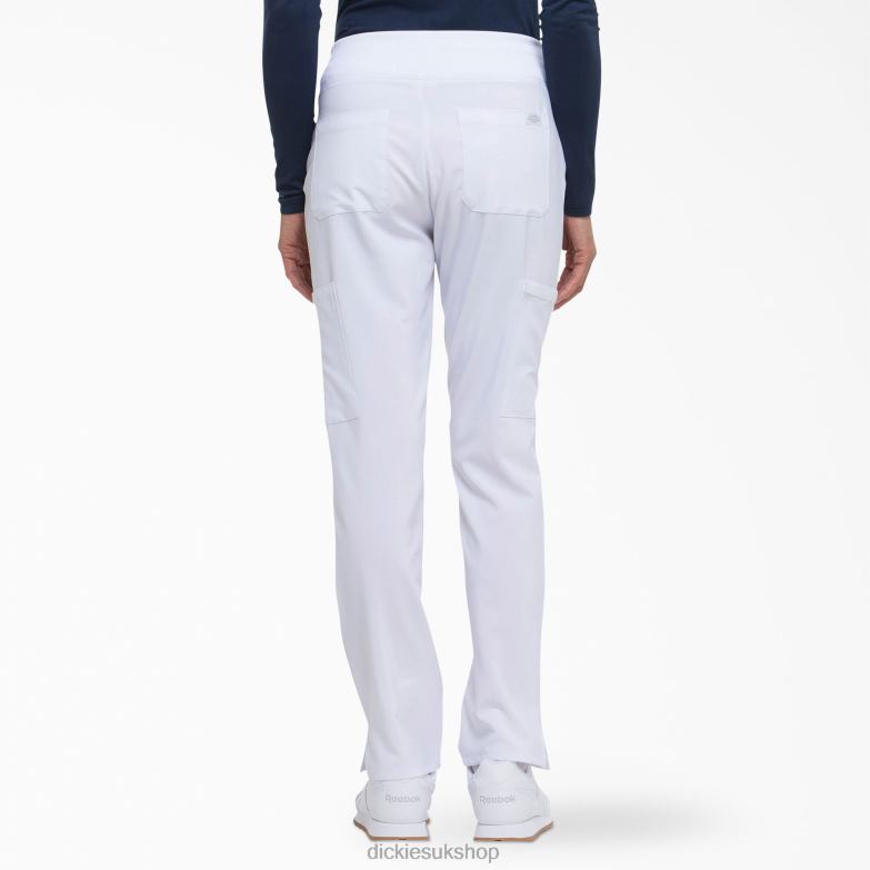 EDS Essentials Tapered Leg Cargo Scrub Pants Women Dickies White (DWH) 88T842494 Apparel