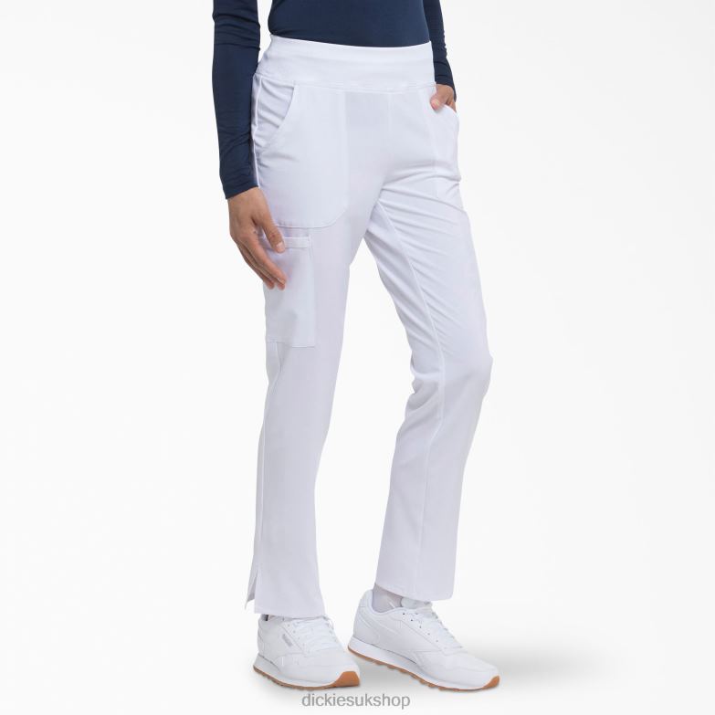 EDS Essentials Tapered Leg Cargo Scrub Pants Women Dickies White (DWH) 88T842494 Apparel