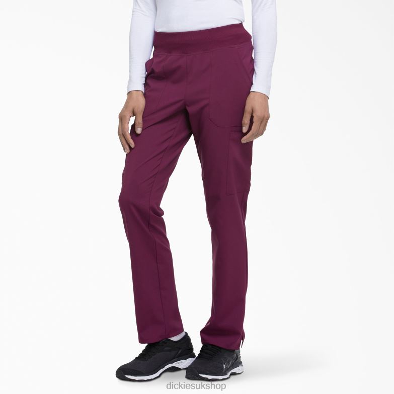 EDS Essentials Tapered Leg Cargo Scrub Pants Women Dickies Wine (WIN) 88T842510 Apparel