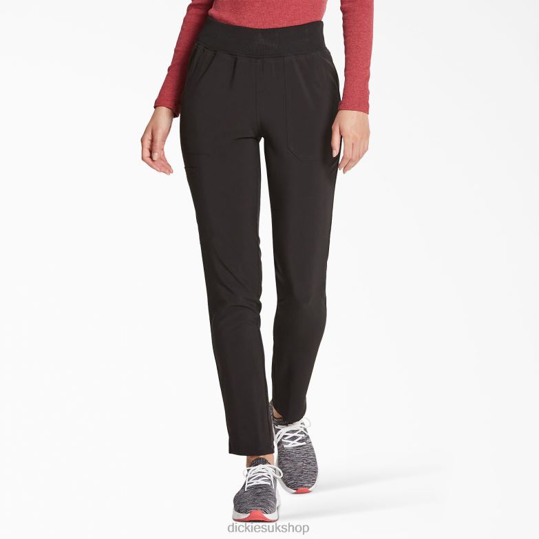 EDS Essentials Tapered Leg Scrub Pants Women Dickies Black (BLK) 88T842511 Apparel