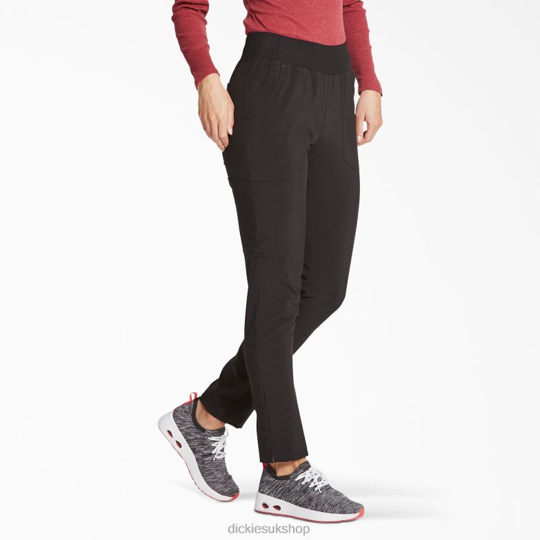 EDS Essentials Tapered Leg Scrub Pants Women Dickies Black (BLK) 88T842511 Apparel