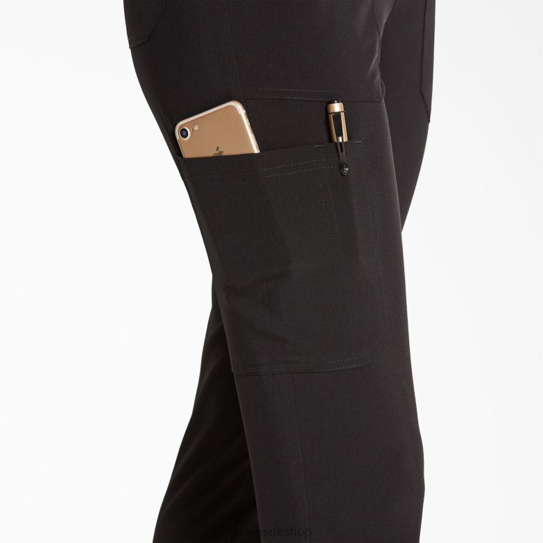 EDS Essentials Tapered Leg Scrub Pants Women Dickies Black (BLK) 88T842511 Apparel