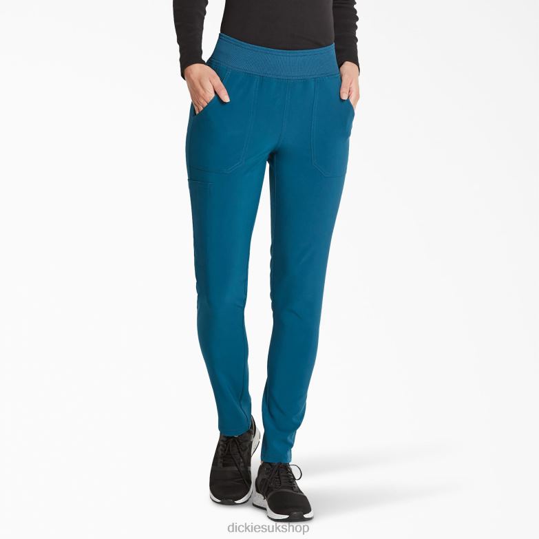 EDS Essentials Tapered Leg Scrub Pants Women Dickies Caribbean Blue (CRB) 88T842513 Apparel
