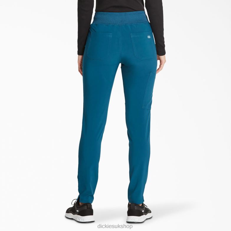 EDS Essentials Tapered Leg Scrub Pants Women Dickies Caribbean Blue (CRB) 88T842513 Apparel