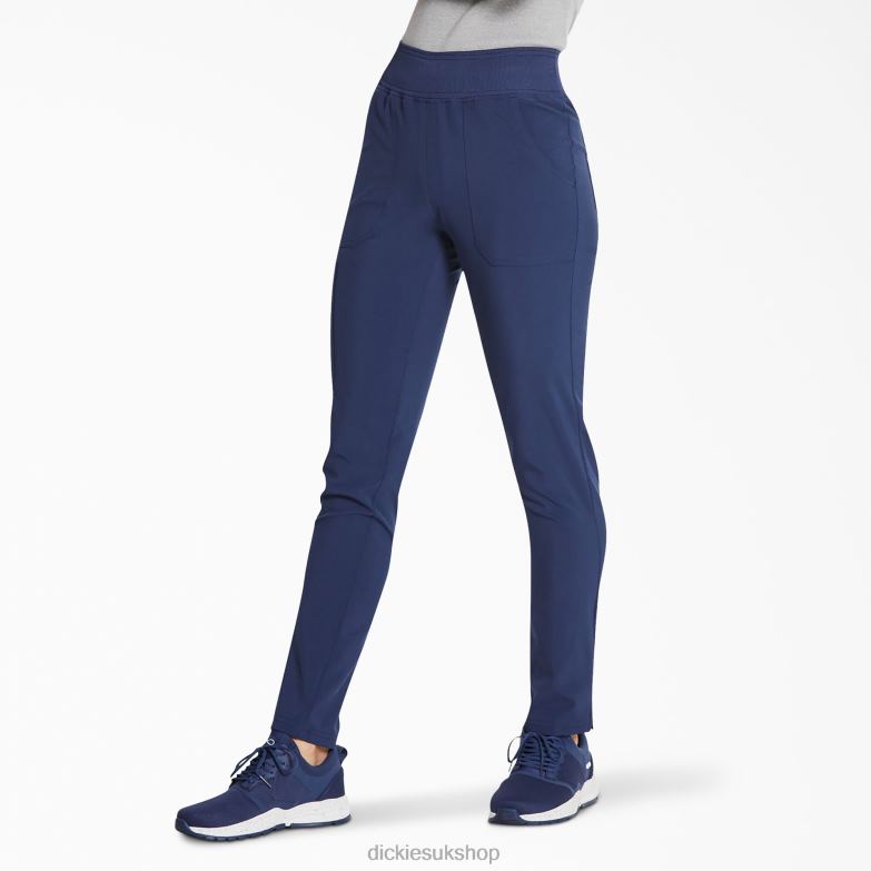 EDS Essentials Tapered Leg Scrub Pants Women Dickies Navy Blue (NVY) 88T842515 Apparel