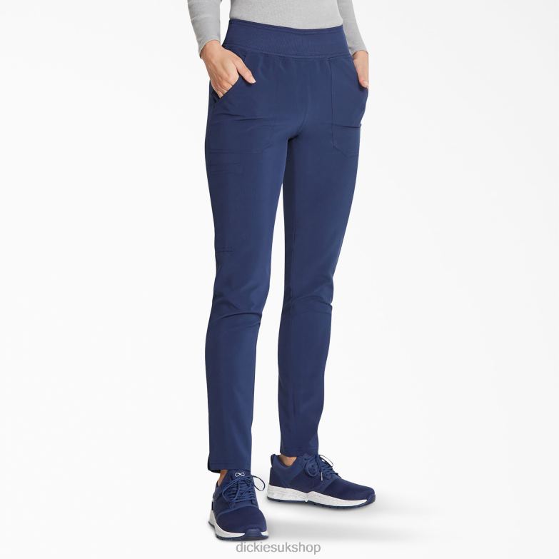 EDS Essentials Tapered Leg Scrub Pants Women Dickies Navy Blue (NVY) 88T842515 Apparel
