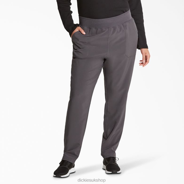 EDS Essentials Tapered Leg Scrub Pants Women Dickies Pewter Gray (PEW) 88T842516 Apparel