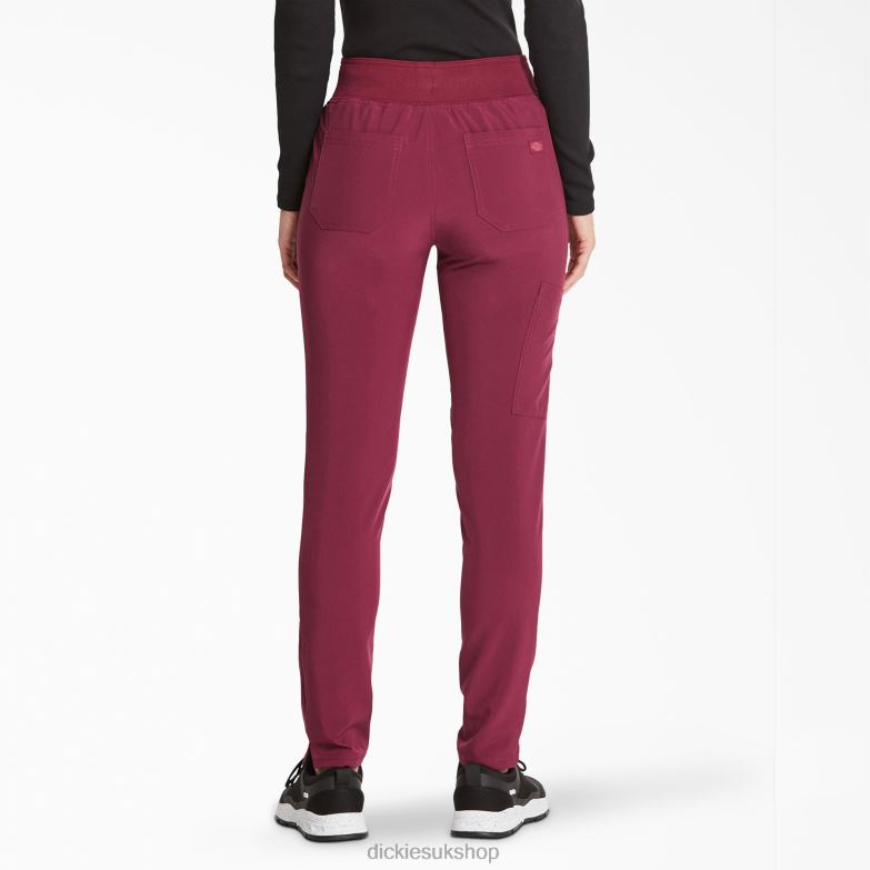 EDS Essentials Tapered Leg Scrub Pants Women Dickies Wine (WIN) 88T842518 Apparel
